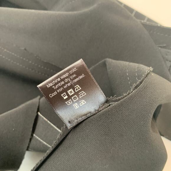 Norma Kamali Pinstripe Blazer Women $ Black Stretch Tailored Workwear Jacket - Picture 9 of 13